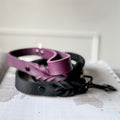 Greased Leather Leash Berry