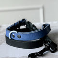 Greased Leather Leash Royal Blue