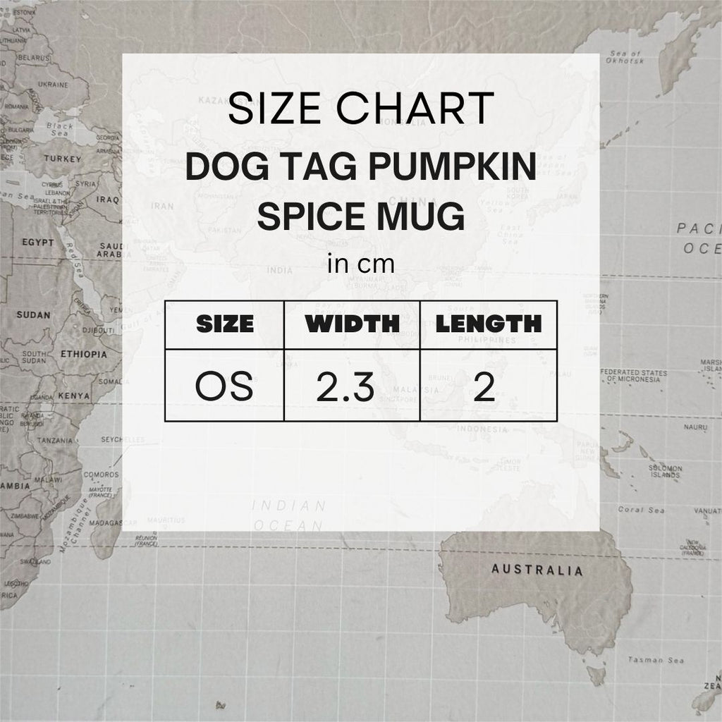 Pumpkin Spice Mug Dog Tag – Handmade Personalised Dog ID Tag