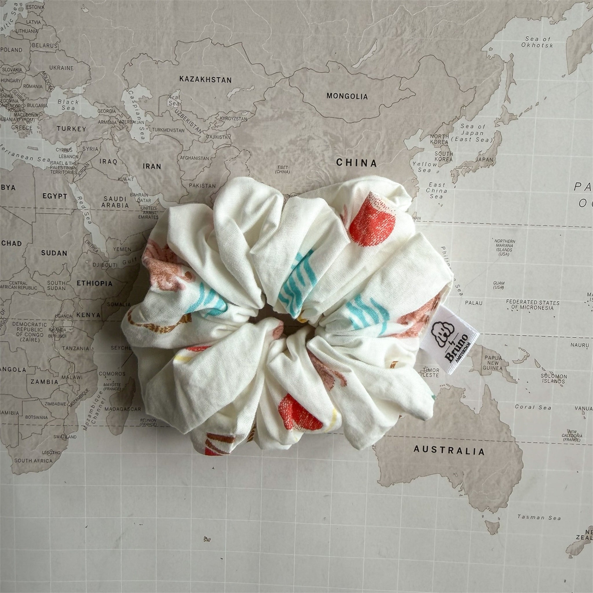 Tropical Breeze Scrunchie – Handmade Summer Hair Accessory for Dog Moms